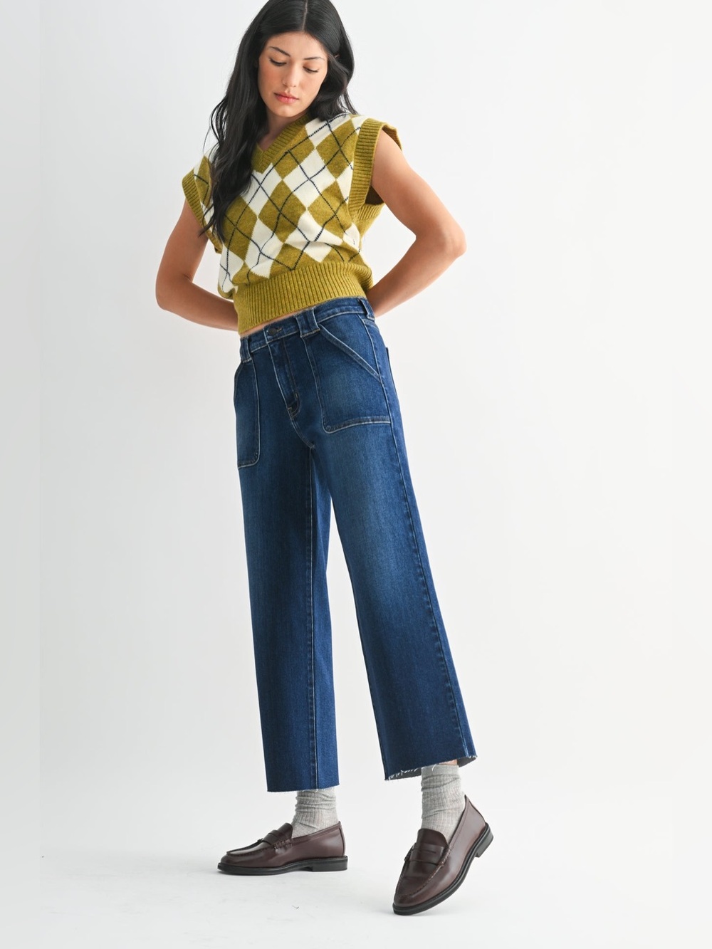 Just Black Denim blue Sailor Pants, size 29